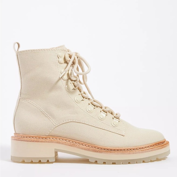 Dolce Vita Whitny Women's Off-White Lace-Up Boots - Picture 6 of 6
